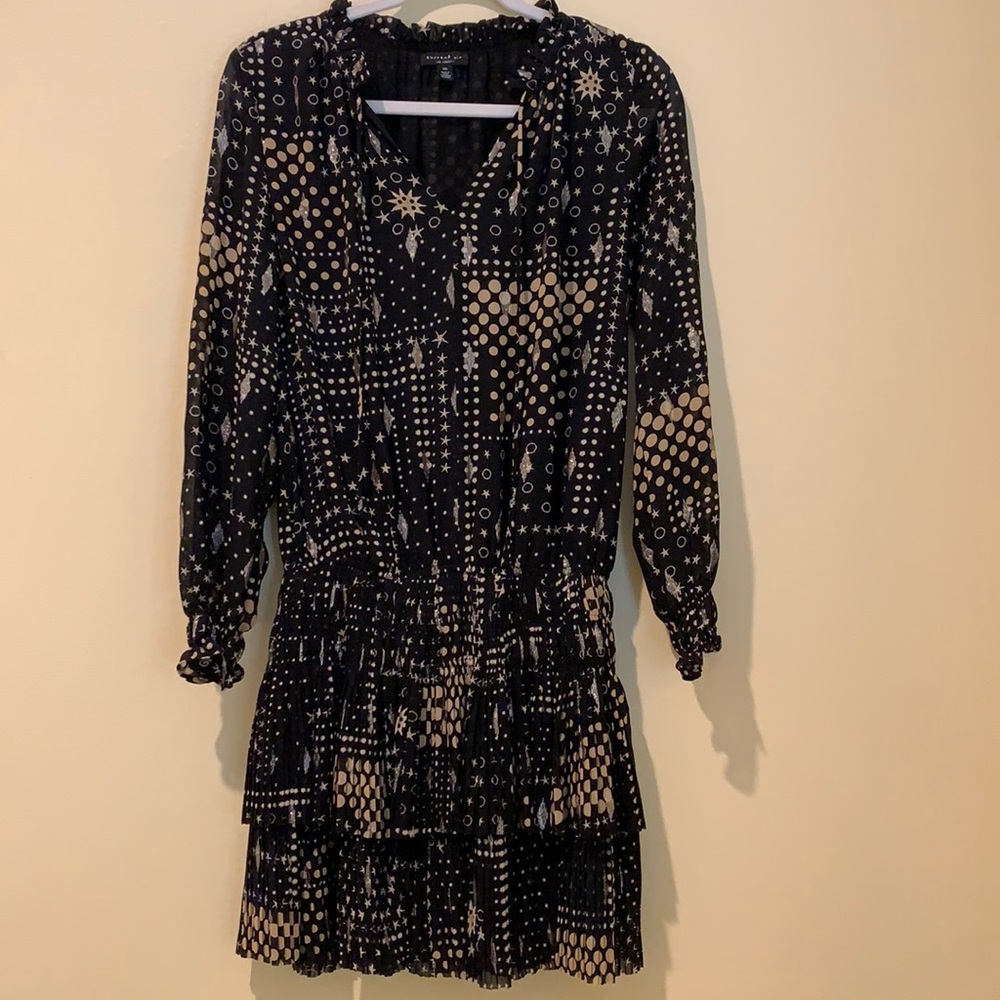 black and gold boutique dress